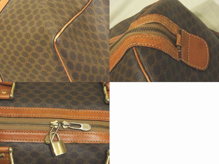 CELINE ファッション セリーヌ マカダム柄 ボストンバッグ