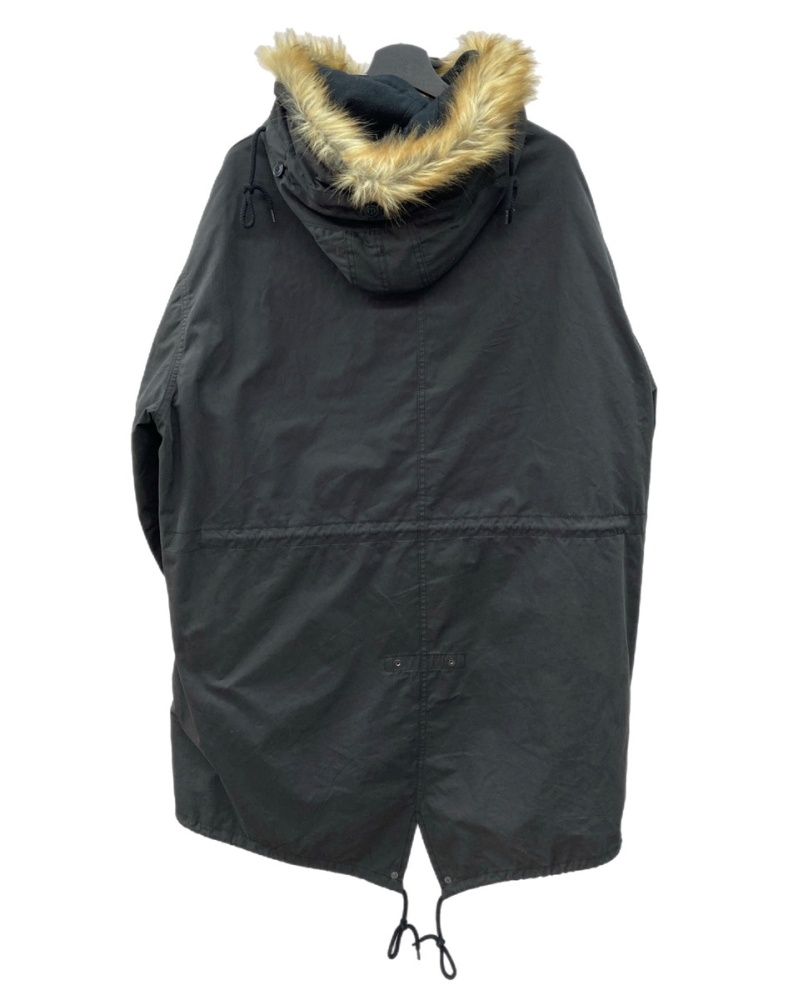 ヒューストン HOUSTON M-65 PARKA JACKET ライナー フード 取り外し フィッシュテール 黒 5465 7080 0414 ジャケット 無地 ブラック 104 MT-2310