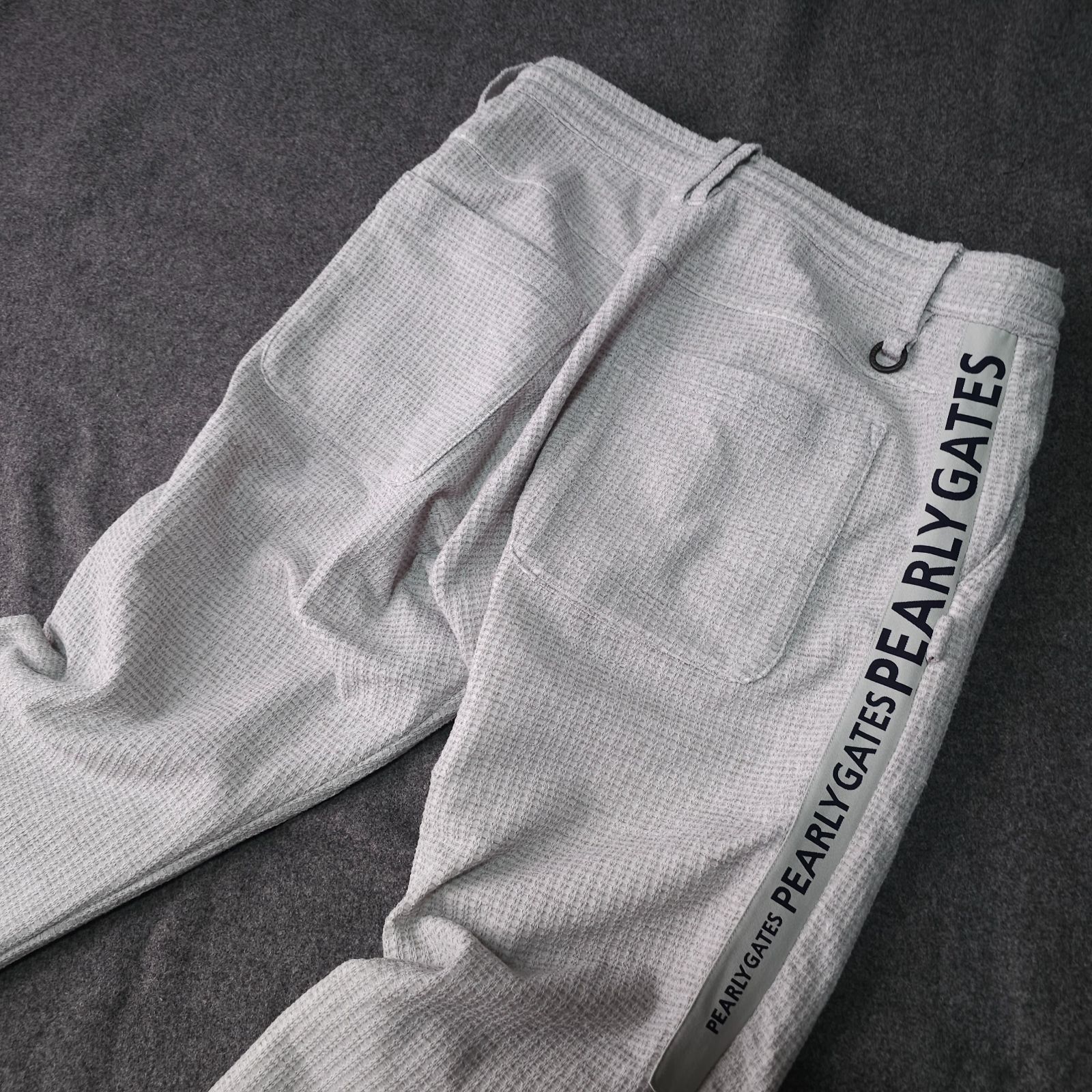 【パーリーゲイツ】2022年人気ロゴマーク×ロゴネーム ストレッチゴルフパンツS PEARLY GATES】パーリーゲイツ ストレッチゴルフパンツ 4 M ロゴネーム