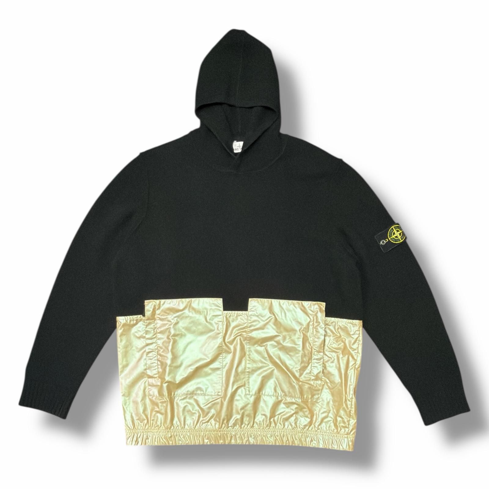 Stone  knit ストーンアイランド　ニット　フード 国内正規 STONE ISLAND Iridescent Knit Hoodie ラムウールニット