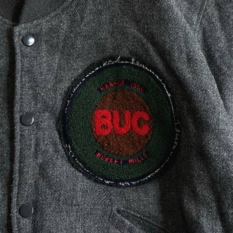 80s vintage ヴィンテージ古着 短丈ウールスタジャン ブルゾン サガラ