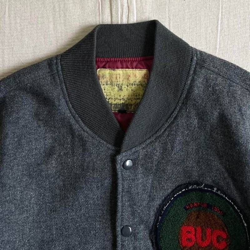 80s vintage ヴィンテージ古着 短丈ウールスタジャン ブルゾン サガラ