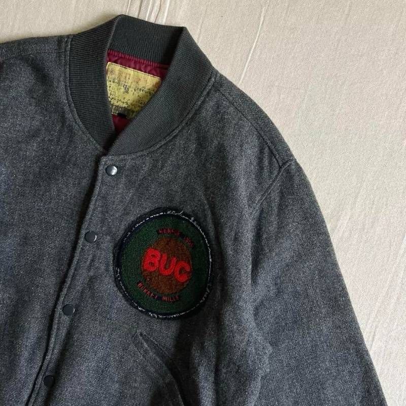 80s vintage ヴィンテージ古着 短丈ウールスタジャン ブルゾン サガラ