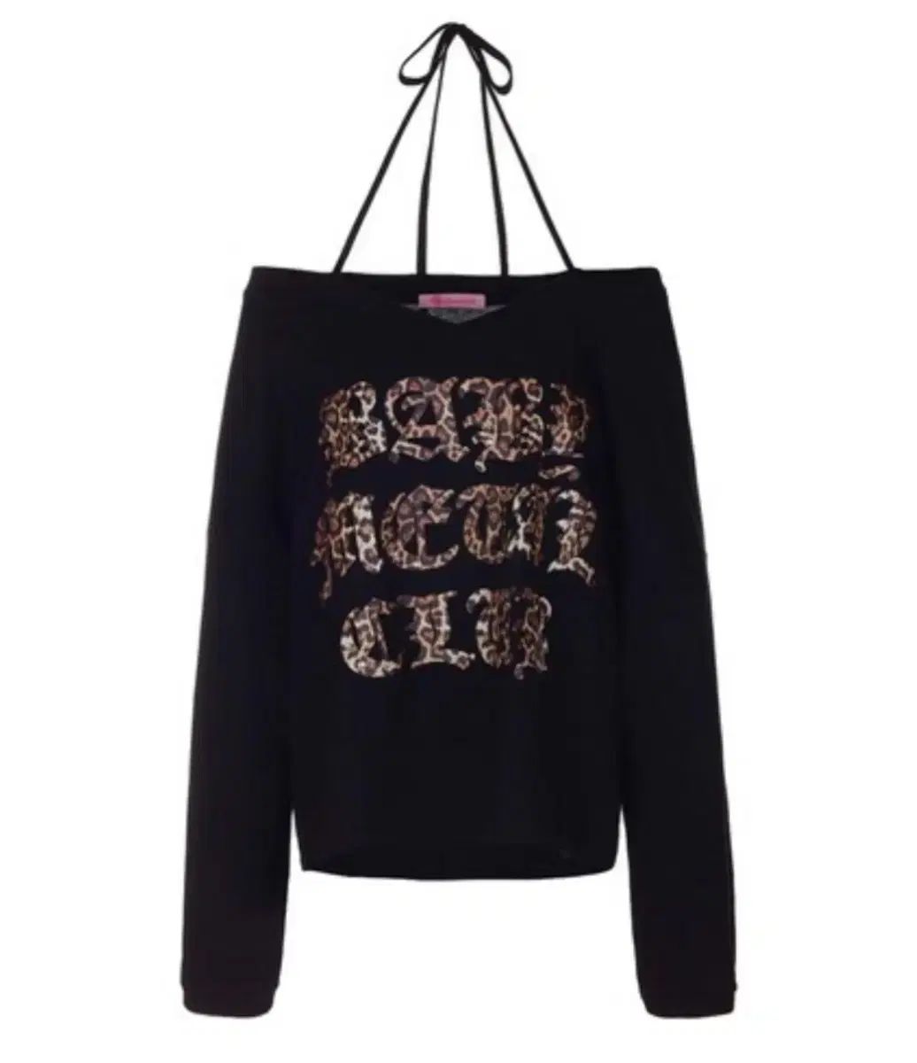 ベイビーメタルクラブ ヒョウ柄 レオパード ロゴ シャーリング Tシャツ ブラック Babymetalclub BMC オフショルダー