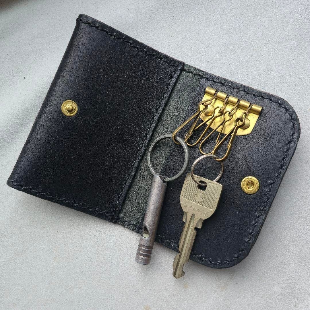 栃木レザーのキーコインケース スリーピングビューティターコイズ