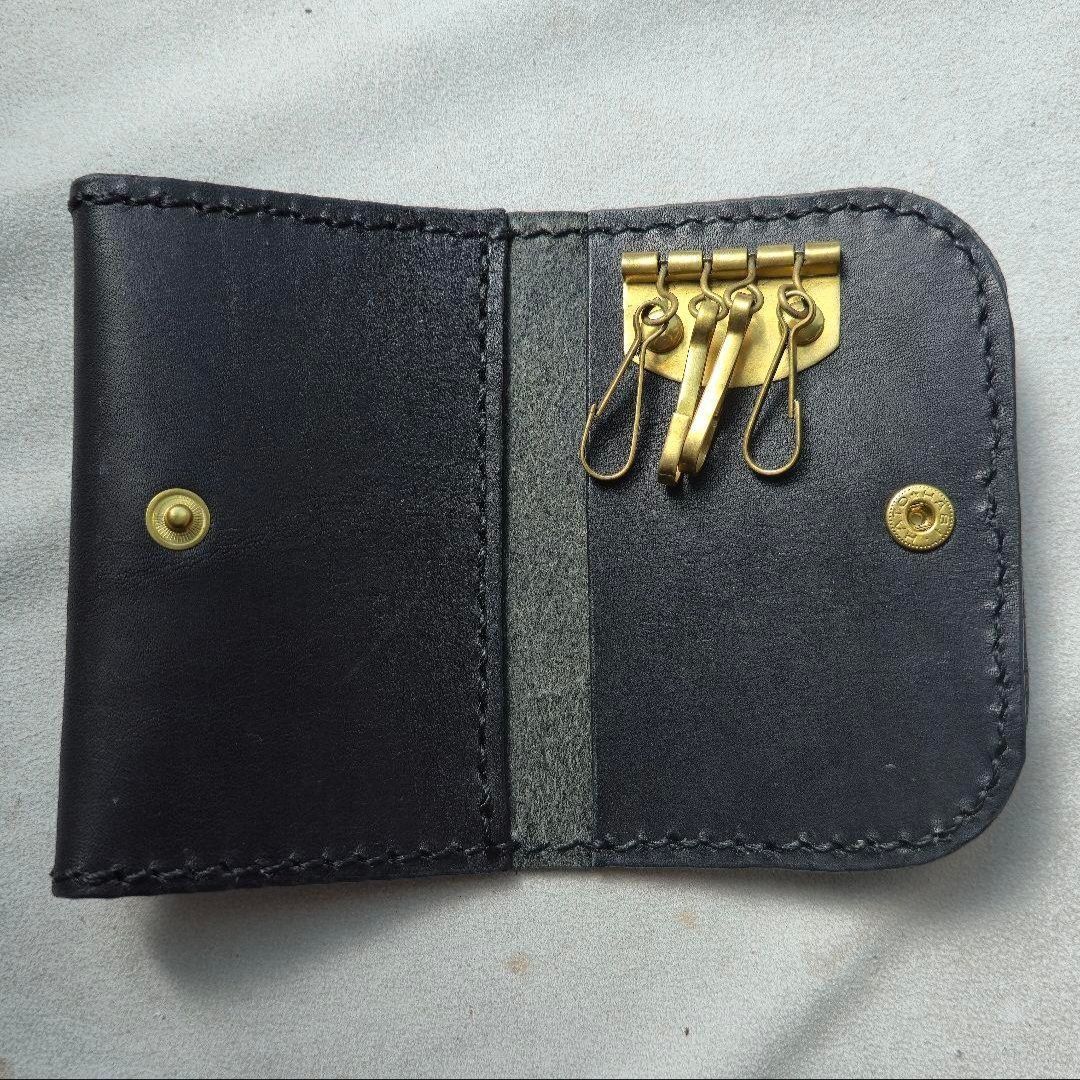 栃木レザーのキーコインケース スリーピングビューティターコイズ