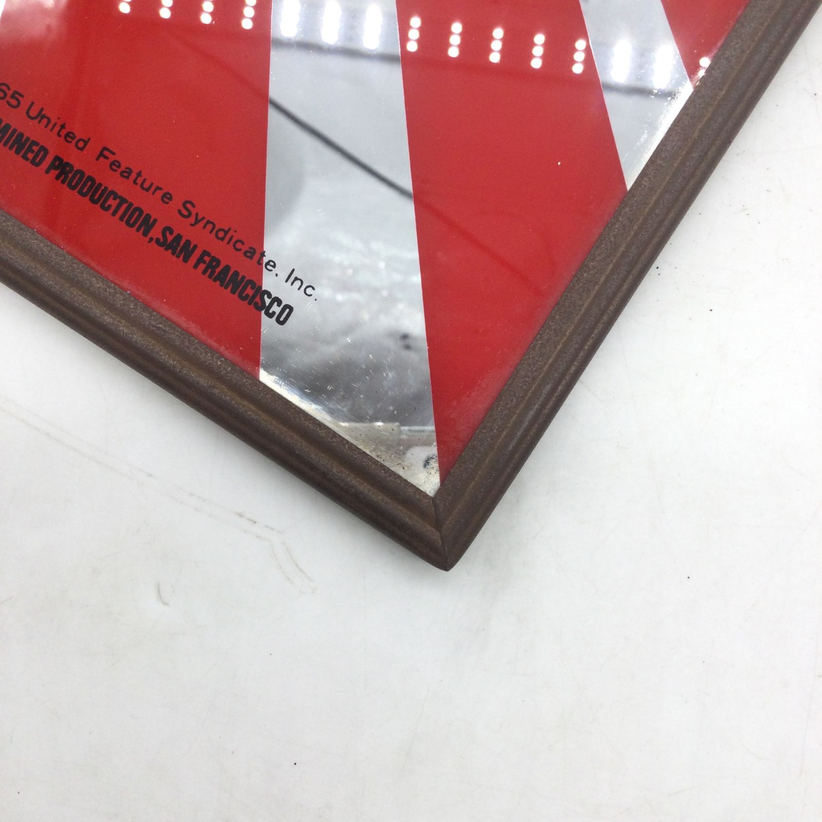 11448 【当時物】スヌーピー パブミラー 「ジョギング」 約46cmX30