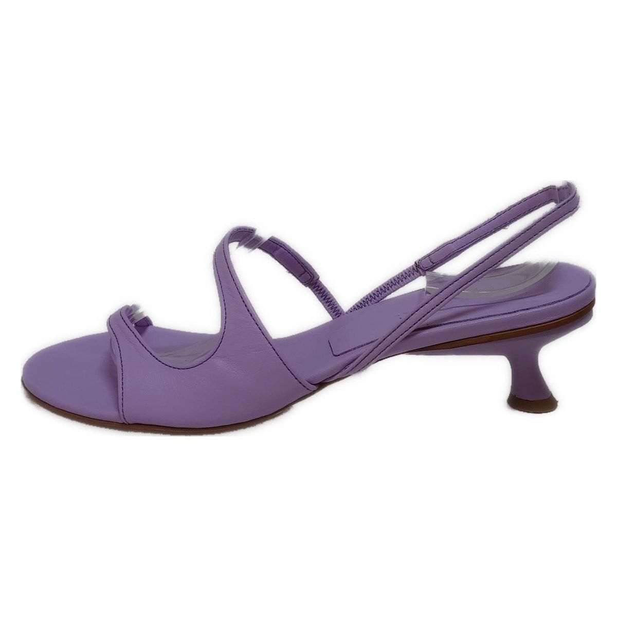 pippichic ピッピシック サンダル 36 レディース ライトパープル アウトソール張替済 レザー
