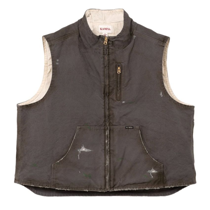 新品未使用】BORO DUCK VEST グレー KAMIYA (G13VT025) メゾンミハラ