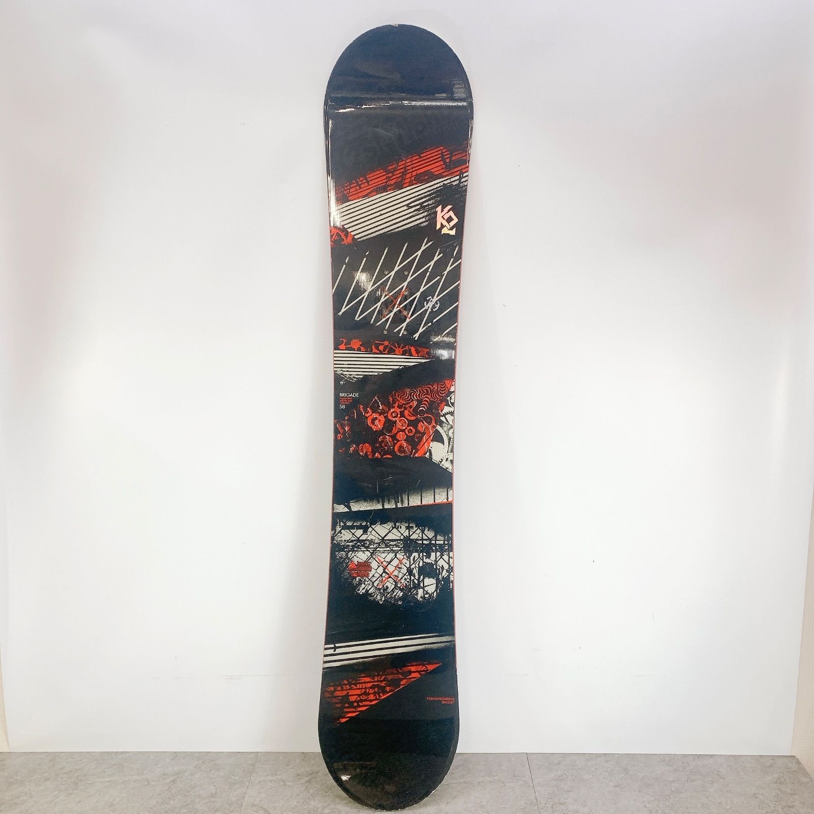 Y-541 K2 BRIGADE 58 スノーボード板 158cm ブラック×レッド オール