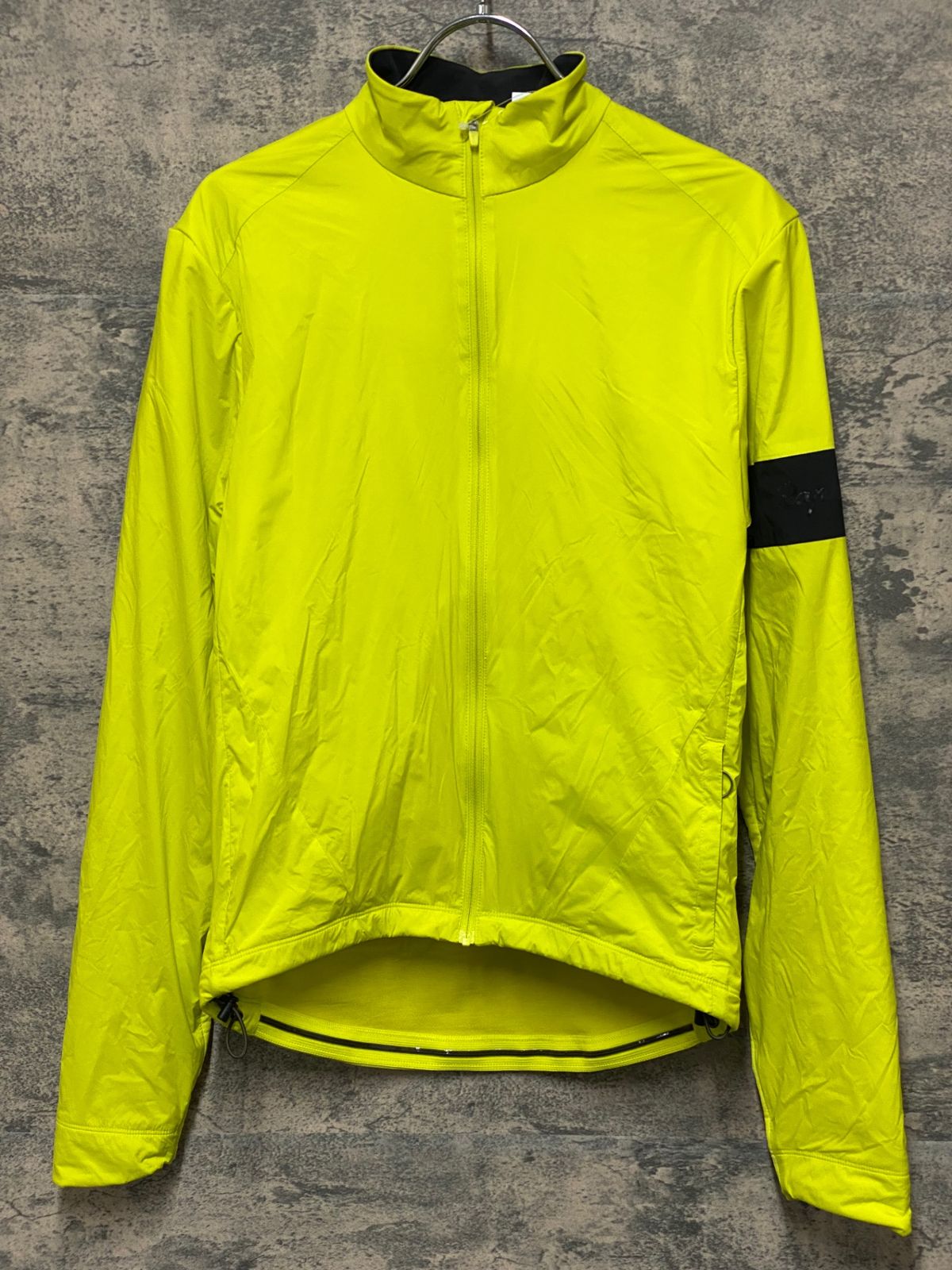 JQ 781 ラファ Rapha WINDBLOCK WINTER JERSEY 長袖 サイクルジャージ 黄 S 裏起毛