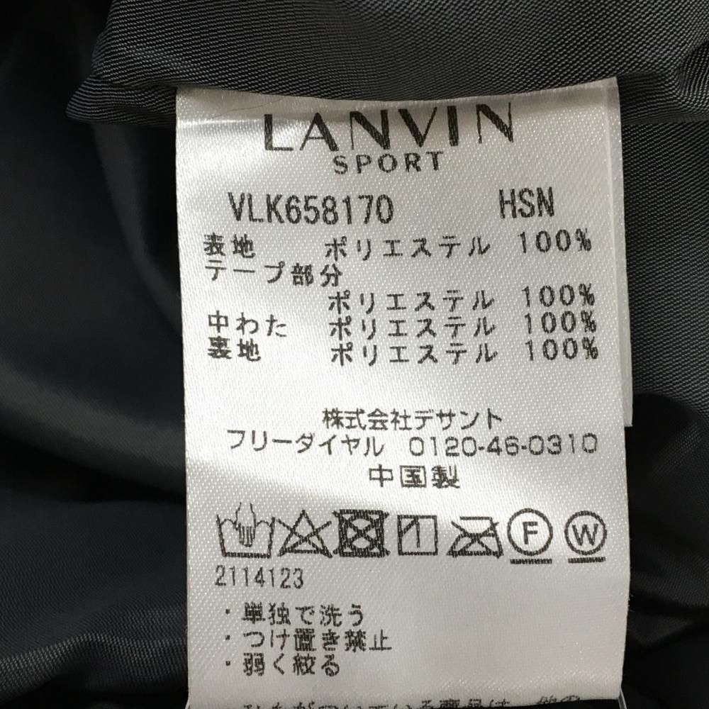 超美品】ランバンスポール 中綿ノースリーブワンピース 黒 ロゴ