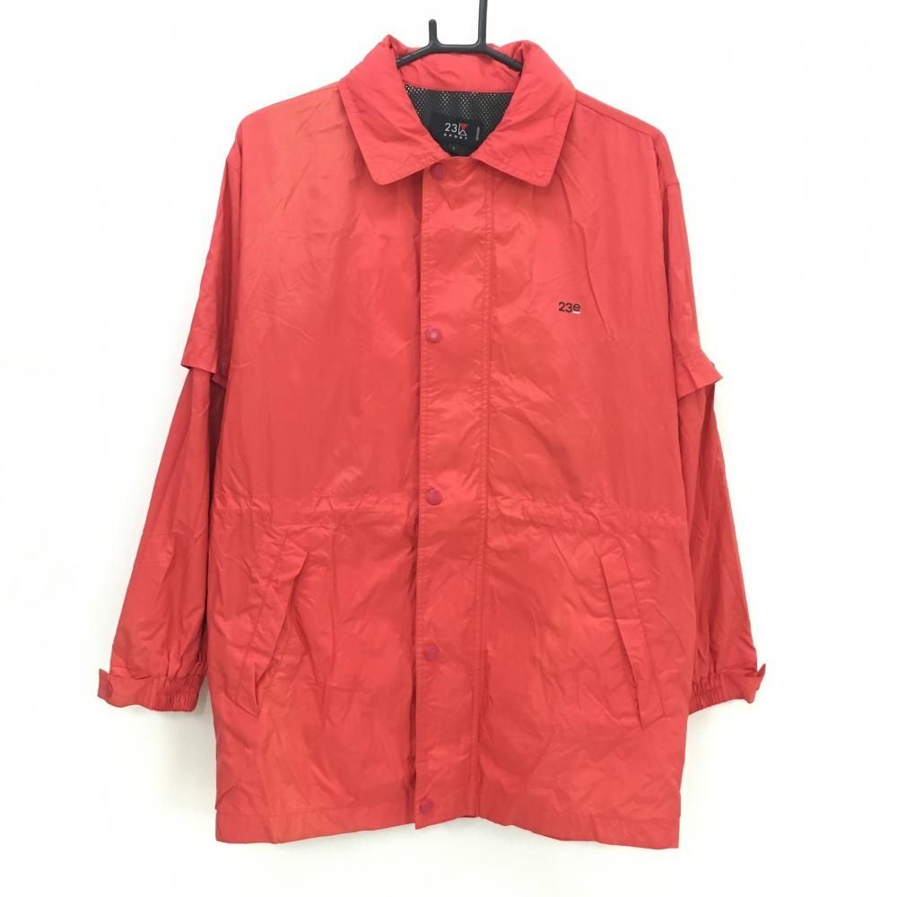美品】23区スポーツ 2WAYナイロンジャケット レッド メッシュ裏地 袖