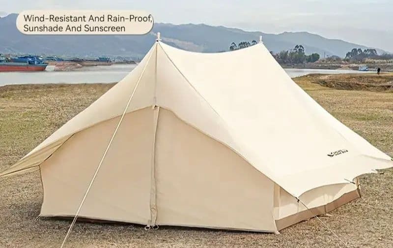 美品・使用１回のみ 特大ロッジコットンテント 美品・使用1回のみ】特大ロッジコットンテント グランドシート付き