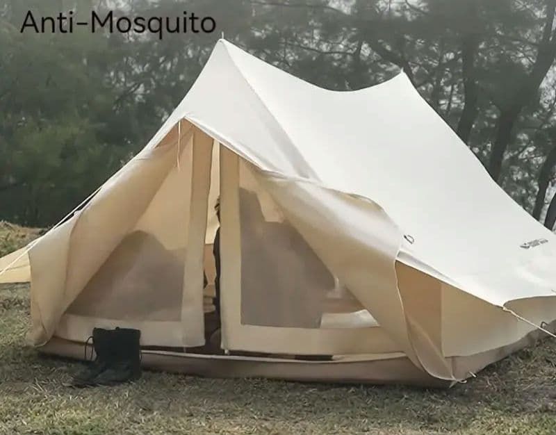 美品・使用1回のみ】特大ロッジコットンテント グランドシート付き