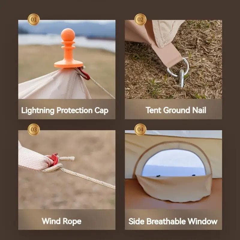 美品・使用1回のみ】特大ロッジコットンテント グランドシート付き