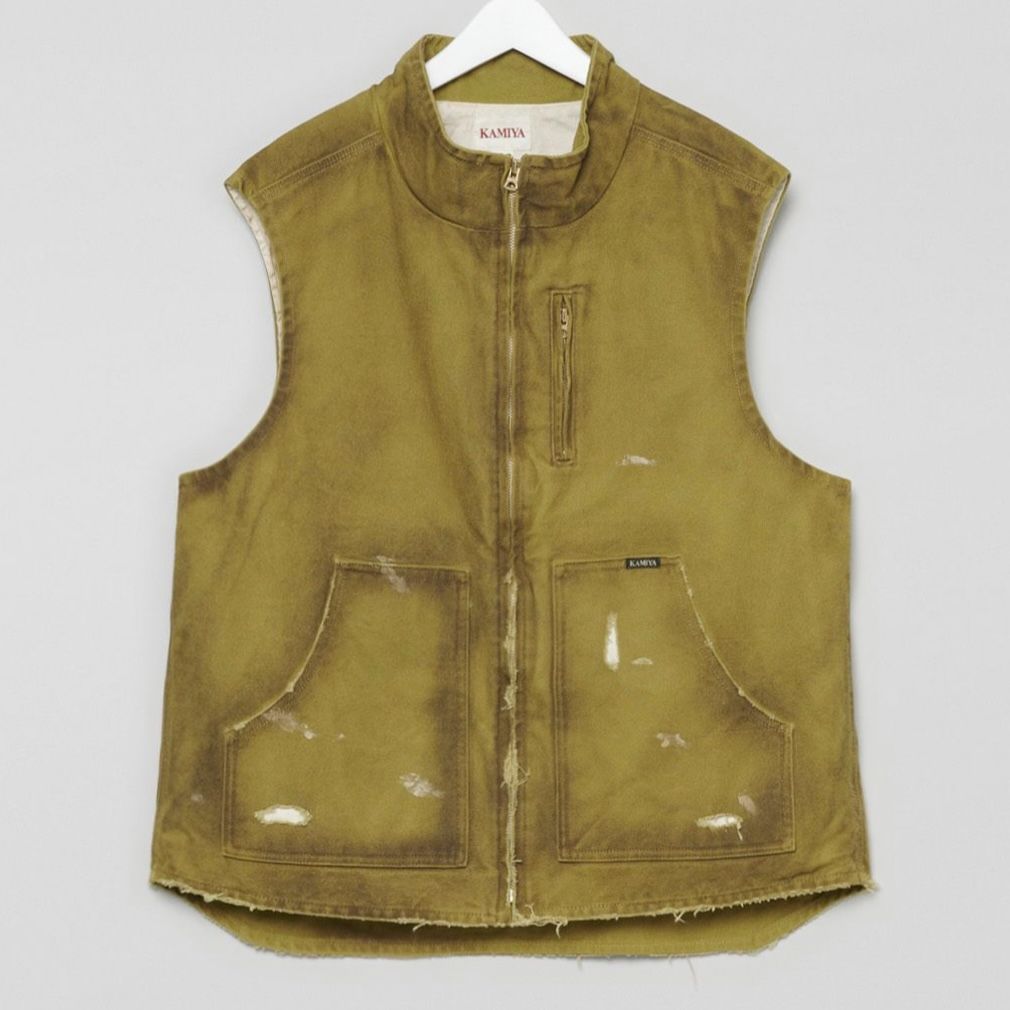 BORO DUCK VEST イエロー KAMIYA メゾンミハラヤスヒロ