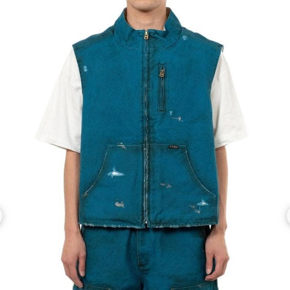 BORO DUCK VEST ブルー KAMIYA メゾンミハラヤスヒロ 薄手ニット スラックス