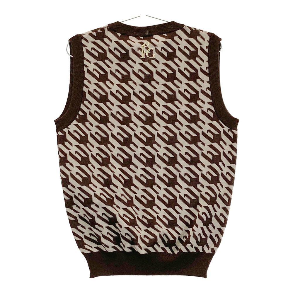 サイズ 4 GOLF GRK 029 ニットベスト 千鳥 ベージュ系 ゴルフウェア メンズ ストスト