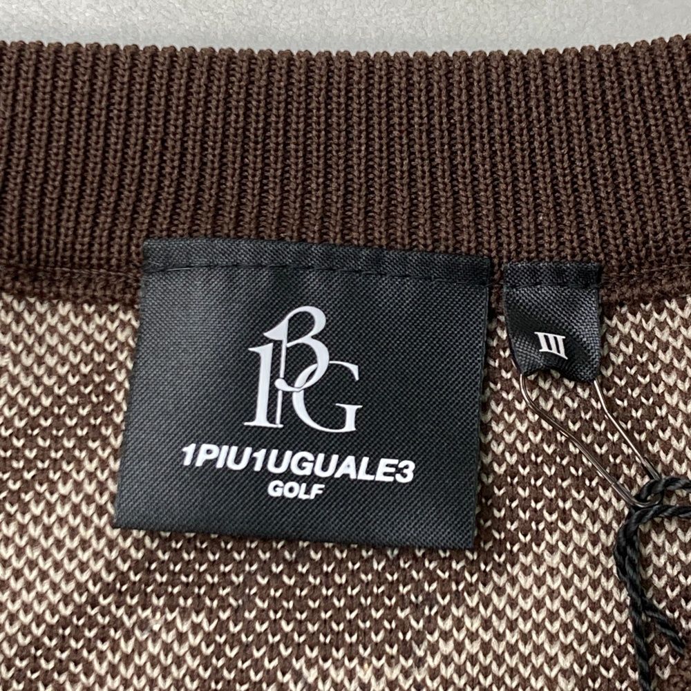 サイズ：3 1PIU1UGUALE3 GOLF GRK029 ニットベスト 千鳥 ベージュ系
