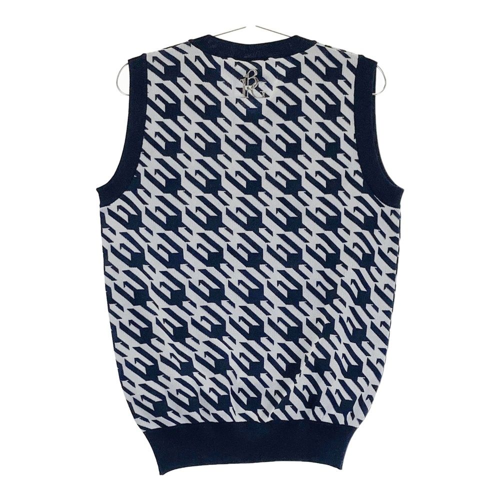 サイズ：3 1PIU1UGUALE3 GOLF GRK029 ニットベスト 千鳥 ネイビー系