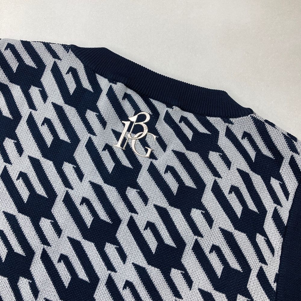 サイズ：3 1PIU1UGUALE3 GOLF GRK029 ニットベスト 千鳥 ネイビー系