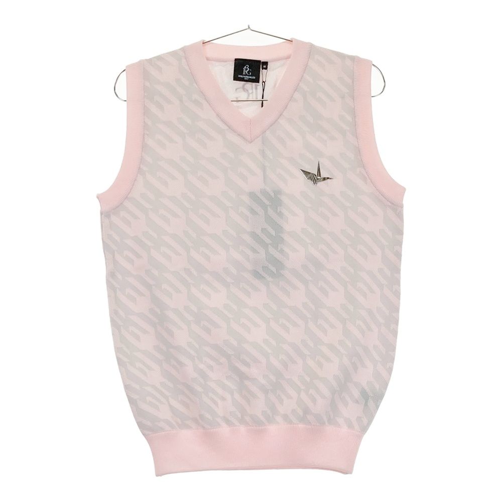 サイズ：3 1PIU1UGUALE3 GOLF GRK029 ニットベスト 千鳥 ピンク系