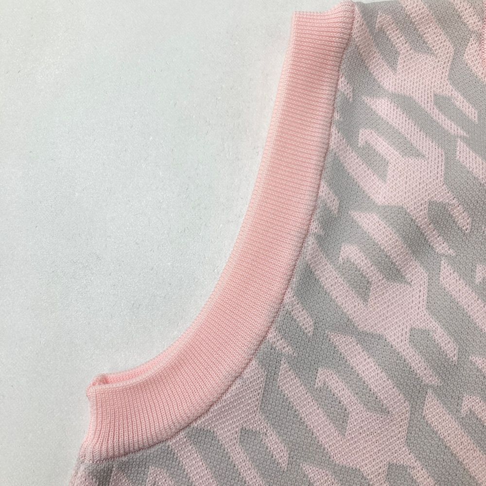サイズ：3 1PIU1UGUALE3 GOLF GRK029 ニットベスト 千鳥 ピンク系