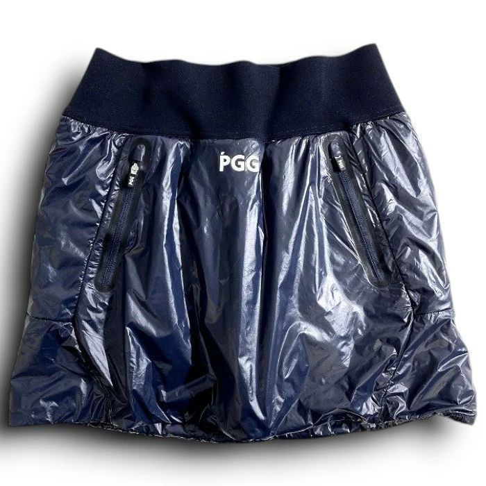 PGG by PEARLY GATES ピージージー パーリーゲイツ ゴルフ 素材 ナイロンタフタ 高通気フリース 裏メッシュ ミニ スカート ゴルフウェア レディース 269-2134002 定価2.6万 ダークネイビー 029 51031 w 02