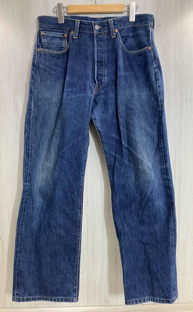 通年 LEVI’S リーバイス 501XX ジーンズ デニムパンツ 501-0003 米国製 裏ボタン555 W33 インディゴ