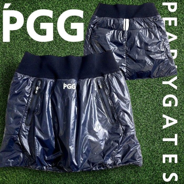 PGG by PEARLY GATES ピージージー パーリーゲイツ ゴルフ 素材 ナイロンタフタ 高通気フリース 裏メッシュ ミニ スカート ゴルフウェア レディース 269 2134002 定価2 6万 ダークネイビー 029 51031 w 02