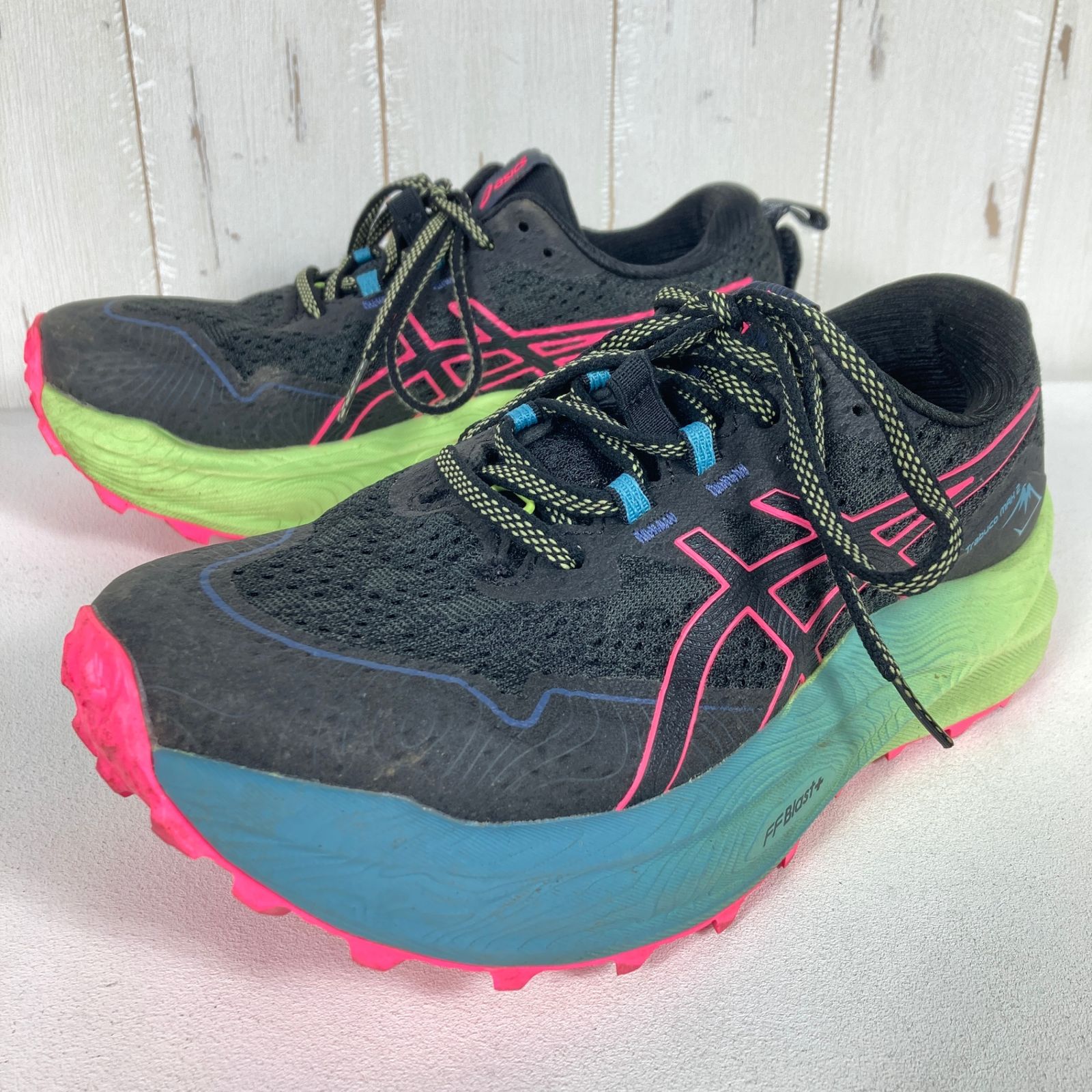 Women s 24.0 cm ブラック系 Asics アシックス トラブーコ マックス 2 Trabuco Max フットウェア トレイルランニングシューズ z