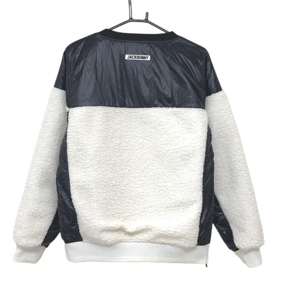 美品】ジャックバニー 中綿リバーシブルスニード ダークネイビー×白 裏
