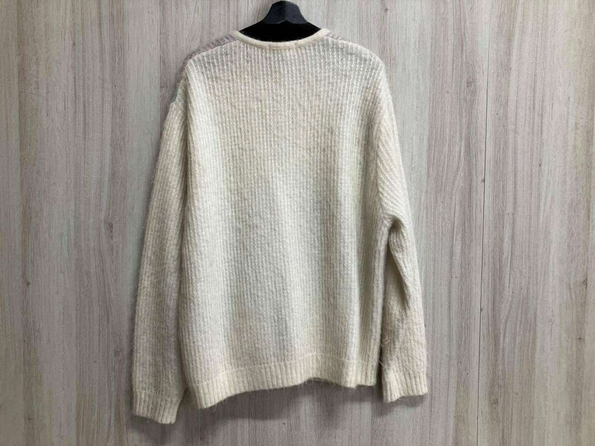 Supreme シュプリーム 22 SS Brushed Grid Cardigan ニット カーディガン XLサイズ オフホワイト系