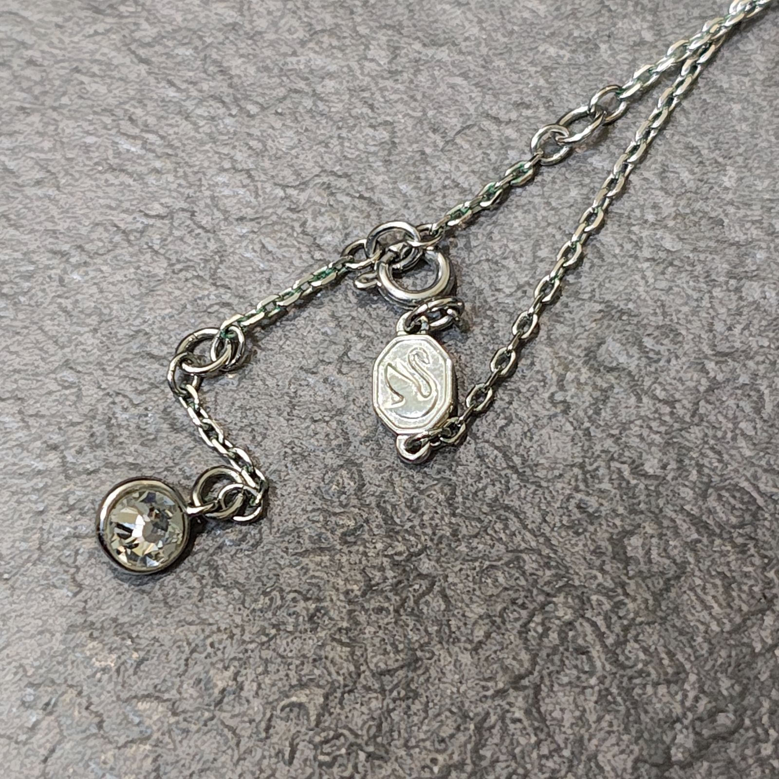 Swarovski スワロフスキー スワン ネックレス ブルー シルバー - メルカリ