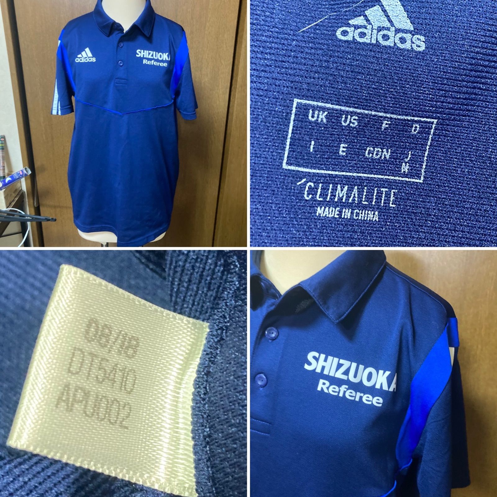 静岡県レフェリー用のadidas製ネイビーポロシャツ。 - メルカリ