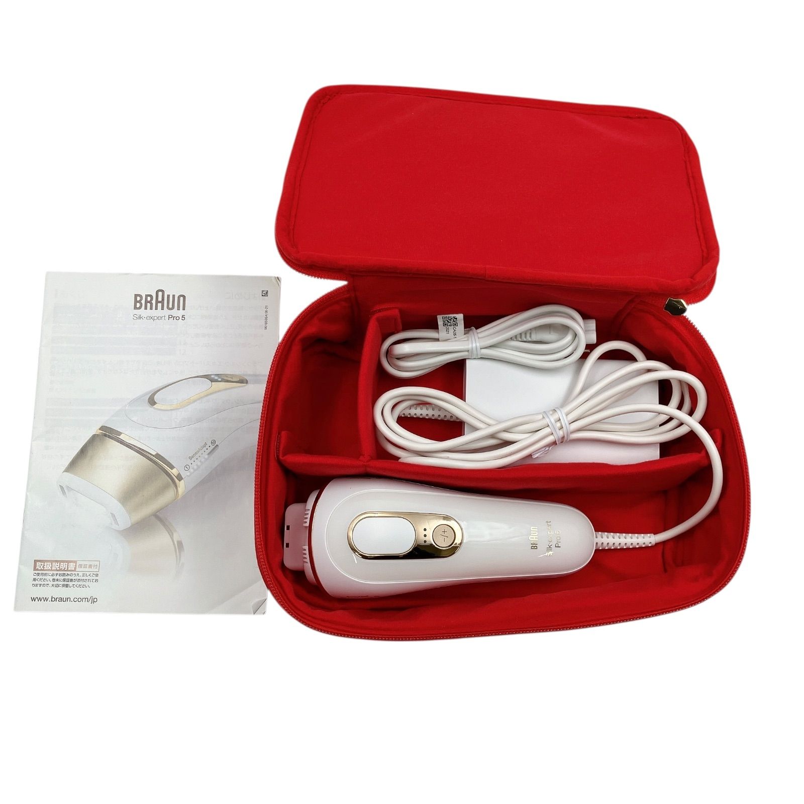 BRAUN Silk-expert Pro 5 脱毛器 赤 BRAUN光脱毛器 シルクエキスパート
