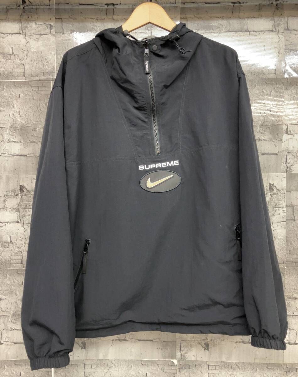 限定セール NIKE ナイキ ナイロン Supreme シュプリーム アノラックパーカー SU201204EAG サイズL ブラック ジャンパー・ブルゾン