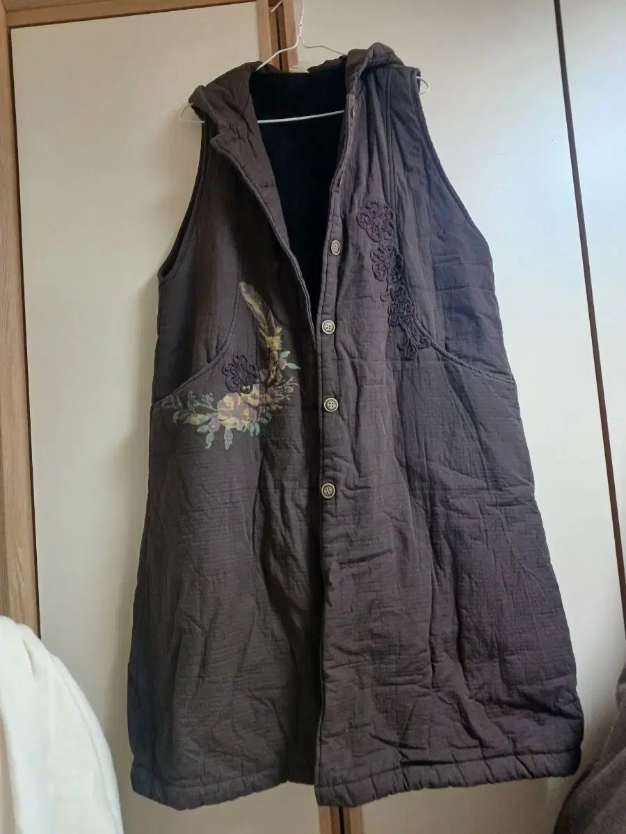 ミシェルリー フードロングベスト