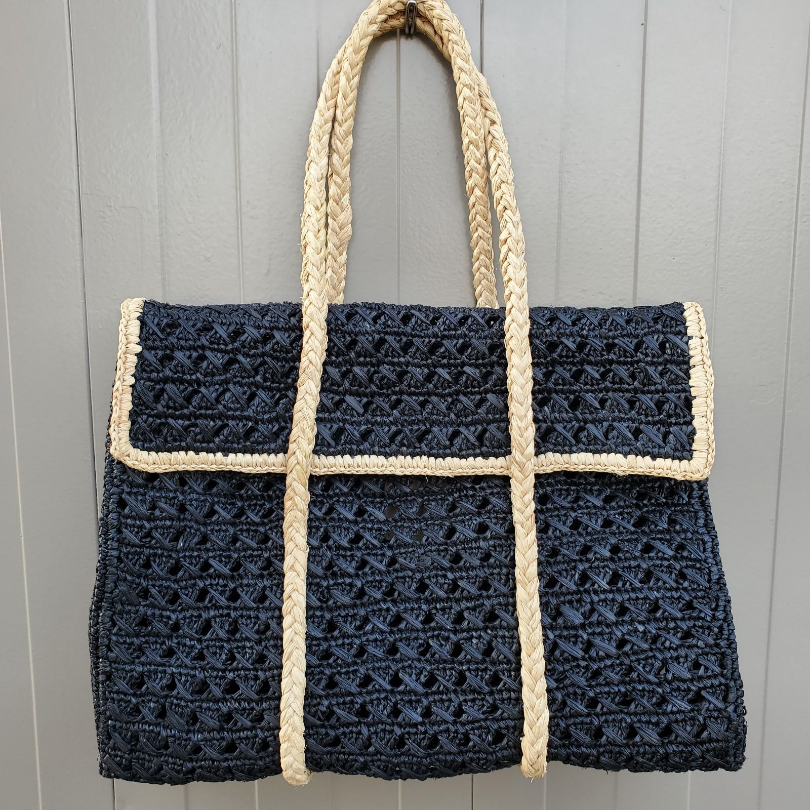 MAISON N.H ブラック かごバッグ 未使用】MAISON N.H PARIS かごバッグ ブラック メゾンエヌアッシュ