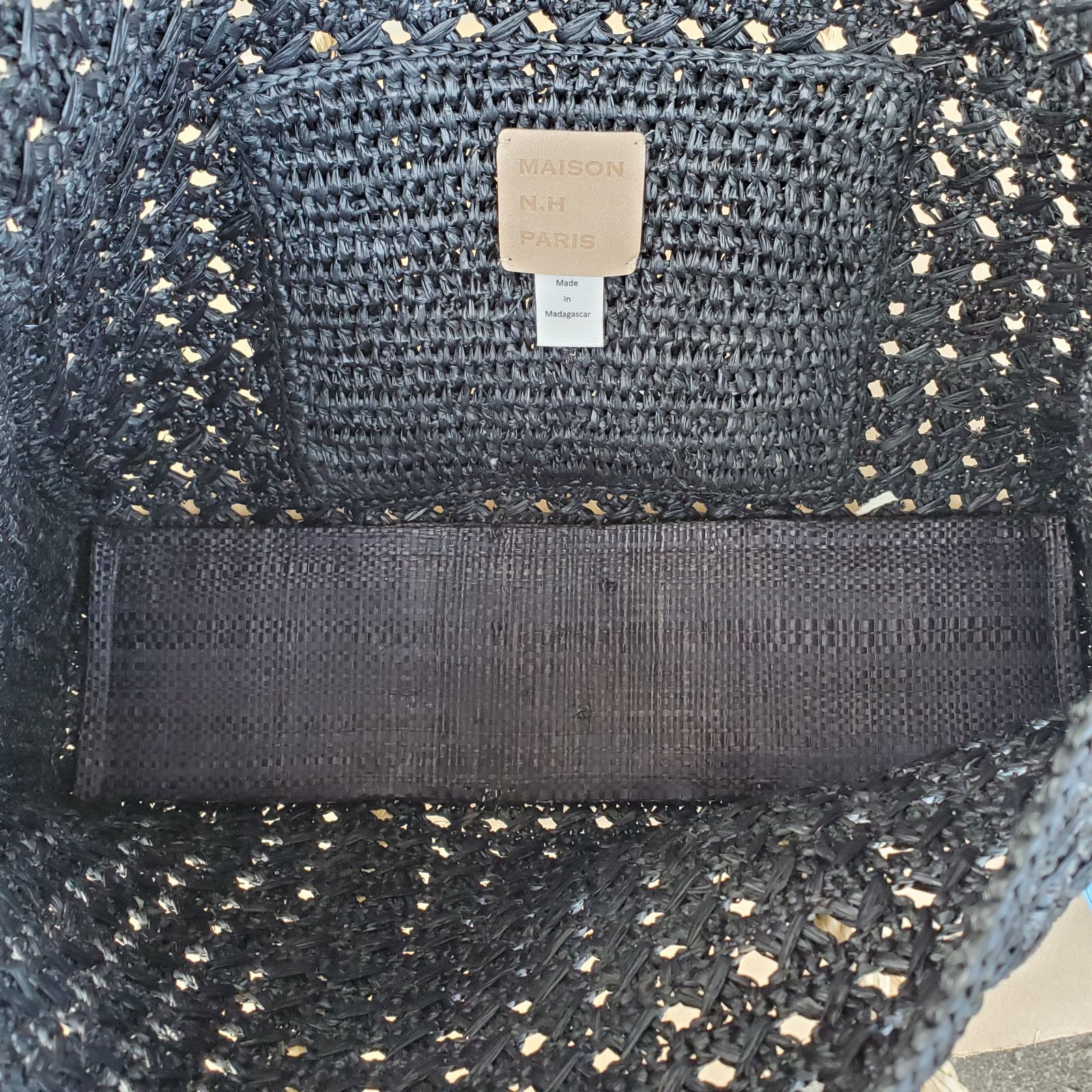 未使用】MAISON N.H PARIS かごバッグ ブラック メゾンエヌアッシュ