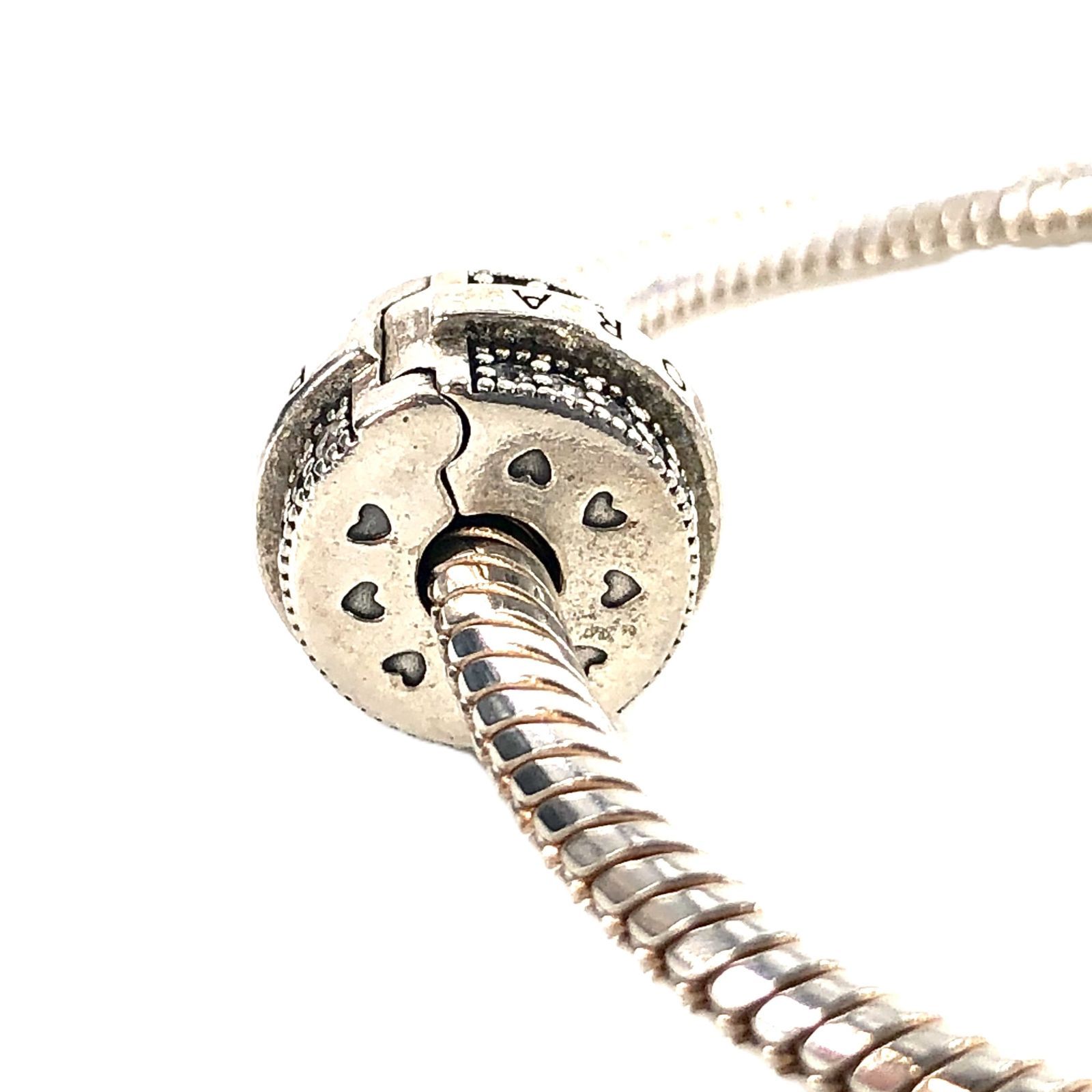 PANDORA パンドラ ブレスレット 刻印 925 チャームバングル メンズ 