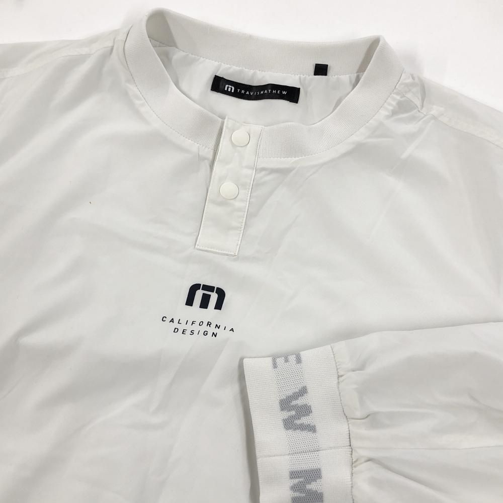 美品】トラヴィスマシュー スニード 白 メッシュ裏地 袖口・裾ロゴ