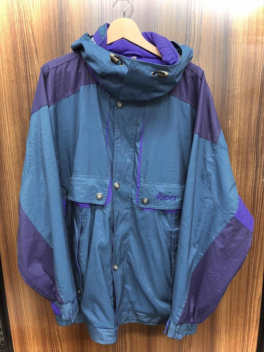 vintage アメリカ古着 バイカラー ポリエステル ナイロン プルオーバー vintage アメリカ古着 バイカラー ポリエステル ナイロン プルオーバー