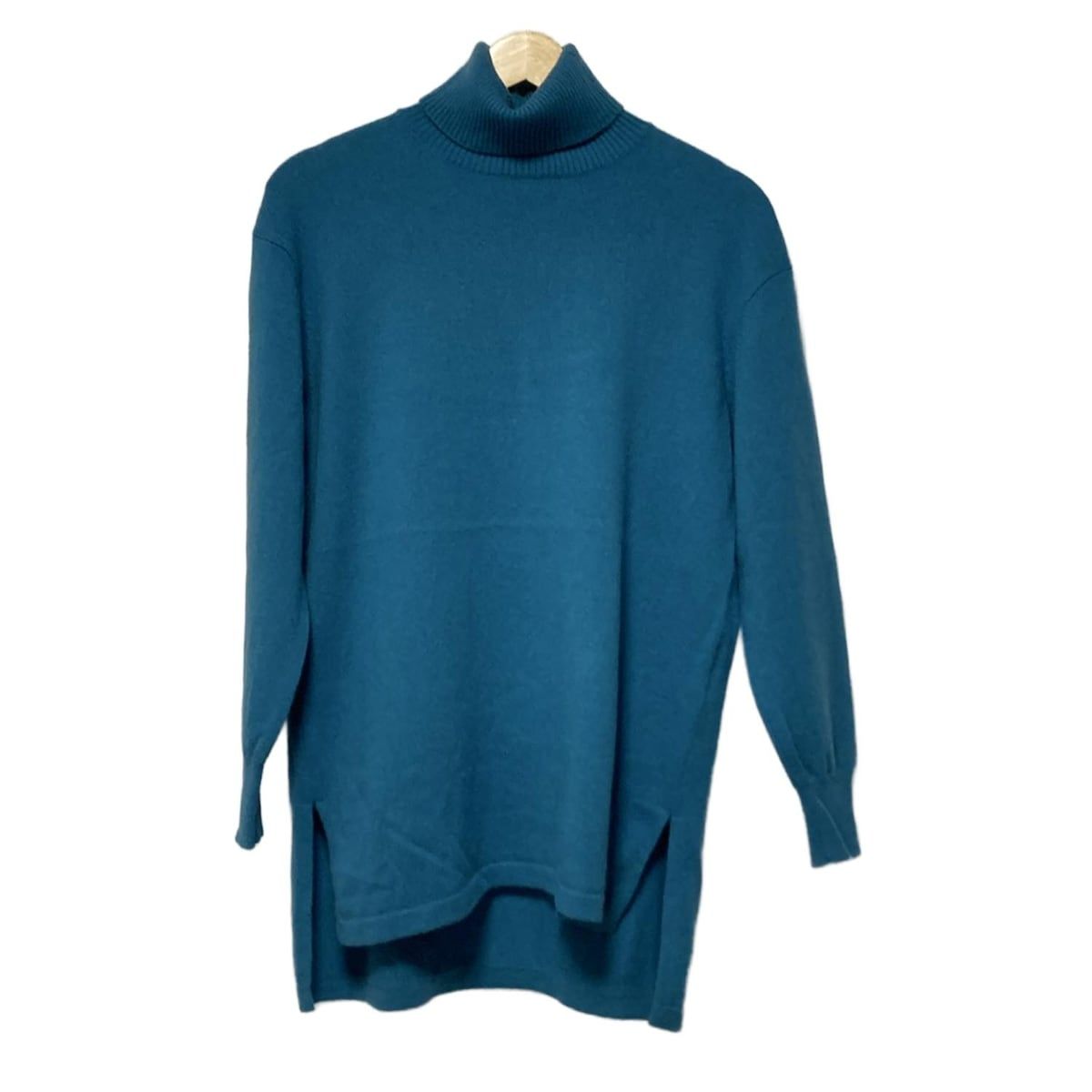 DAMAcollection ダーマ 長袖セーター サイズ2 M レディース ブルーグリーン タートルネック カシミヤ