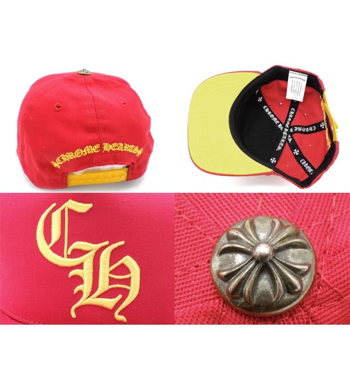 クロムハーツ CHROME HEARTS 【 CH HAT 】 CH ロゴ 刺繍 ベース ボール