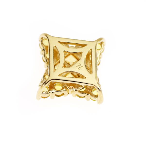 18YG イエローサファイア ペンダントトップ 0.78ct ミステリー