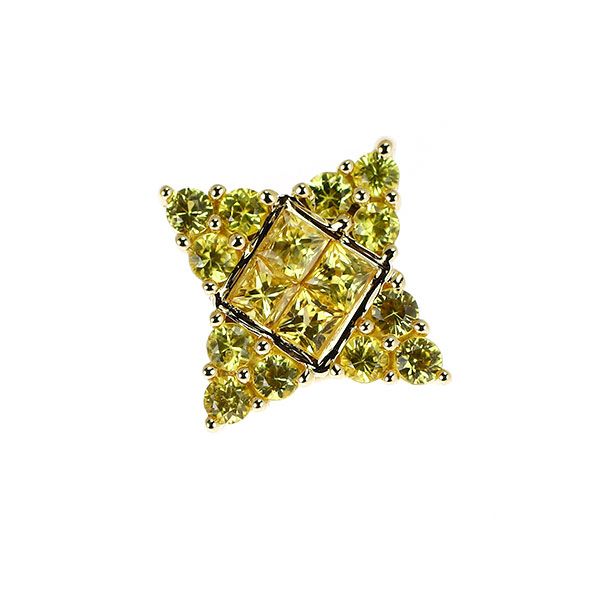 18YG イエローサファイア ペンダントトップ 0.78ct ミステリー