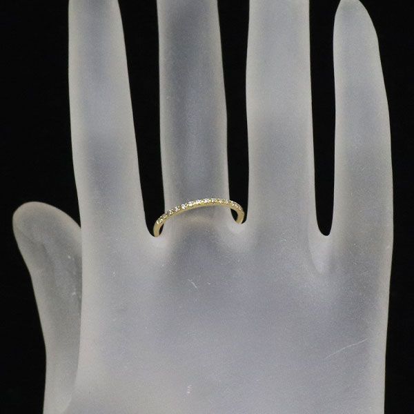 スタージュエリー K18YG ダイヤモンド リング 0.08ct ハーフエタニティ