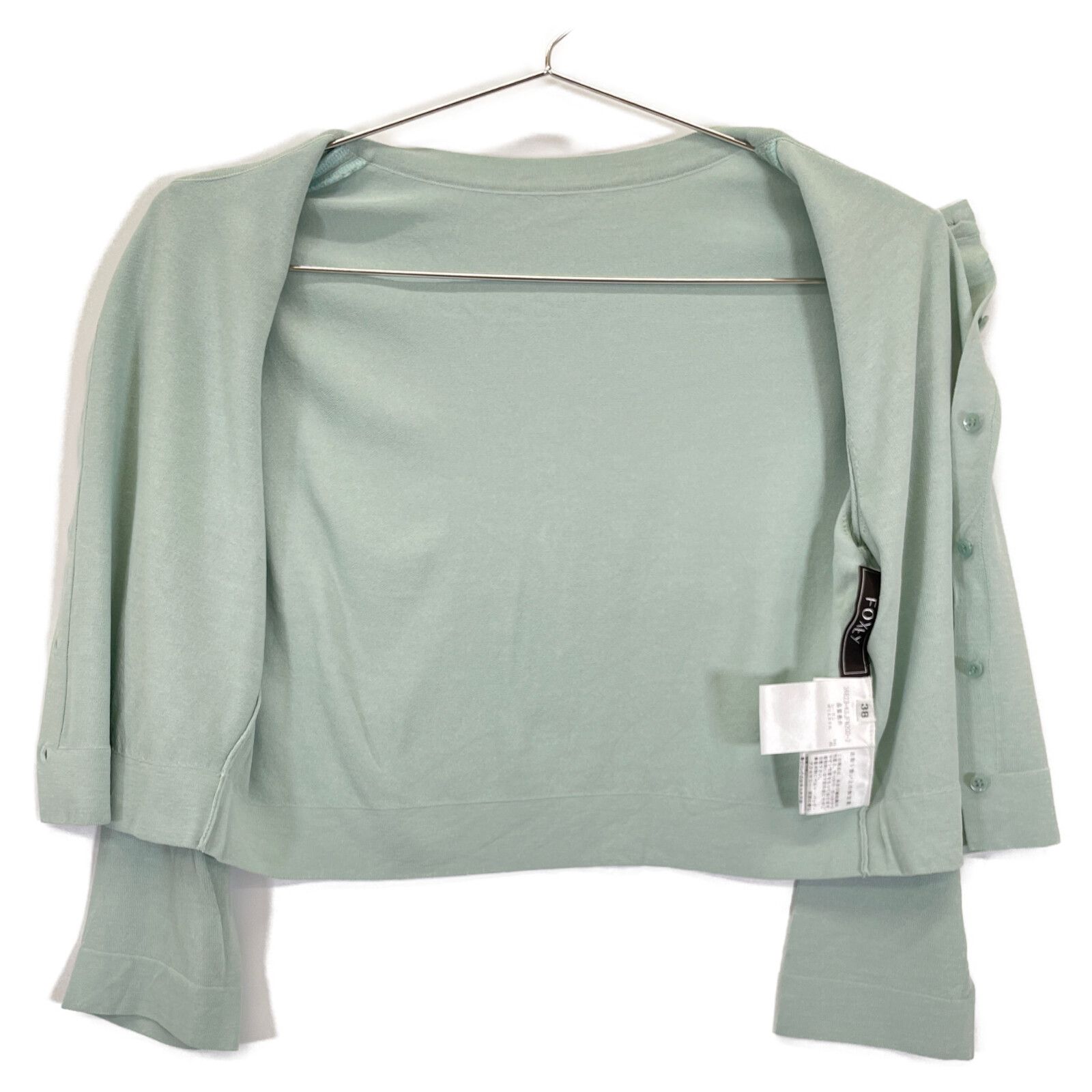 FOXEY フォクシー 36823 ﾌﾞﾙｰ ｸﾙｰﾈｯｸｶｰﾃﾞｨｶﾞﾝ 38 - メルカリ